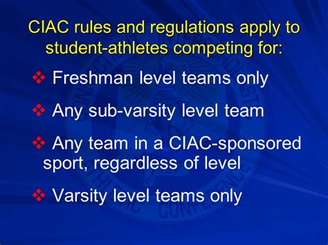 ciac rules.
